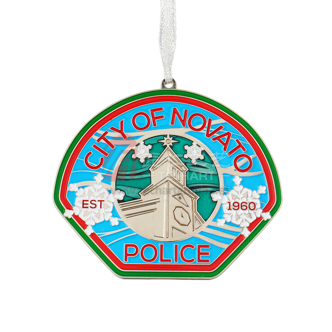 City of Novato Police Metal Ornament .jpg